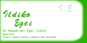 ildiko egei business card
